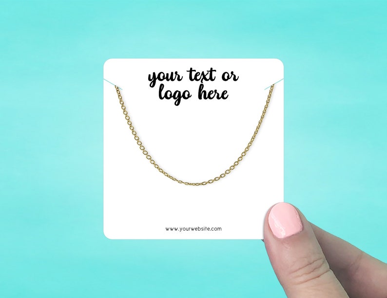 Necklace Cards 3 x 3 Set of 42 Custom Necklace Display Etsy