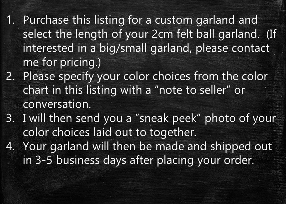 Custom Felt Ball Garland Nursery Decor Pom Pom Garland | Etsy