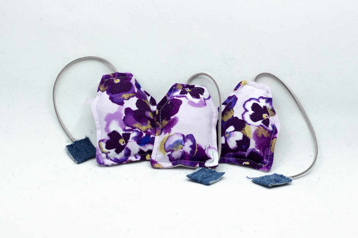 Purple Floral Tea Bag Cat Toy Infused with Organic Catnip Etsy