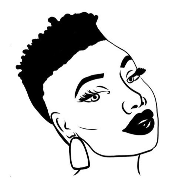 Download Short Mohawk Black Woman Svg Afro Curly Beauty Salon ...