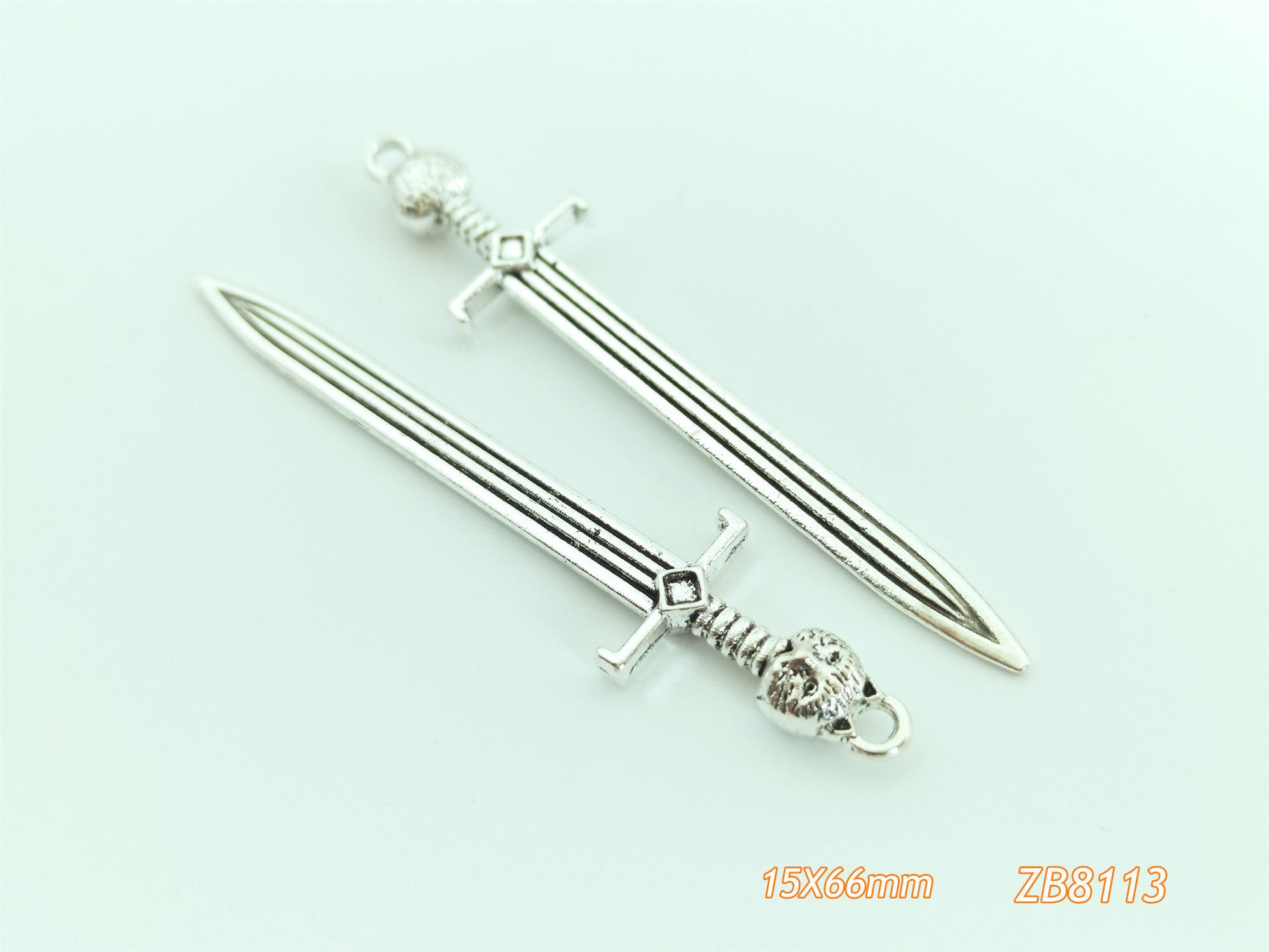 10pcs sword charm Antique silver bronze sword pendant Suit Etsy