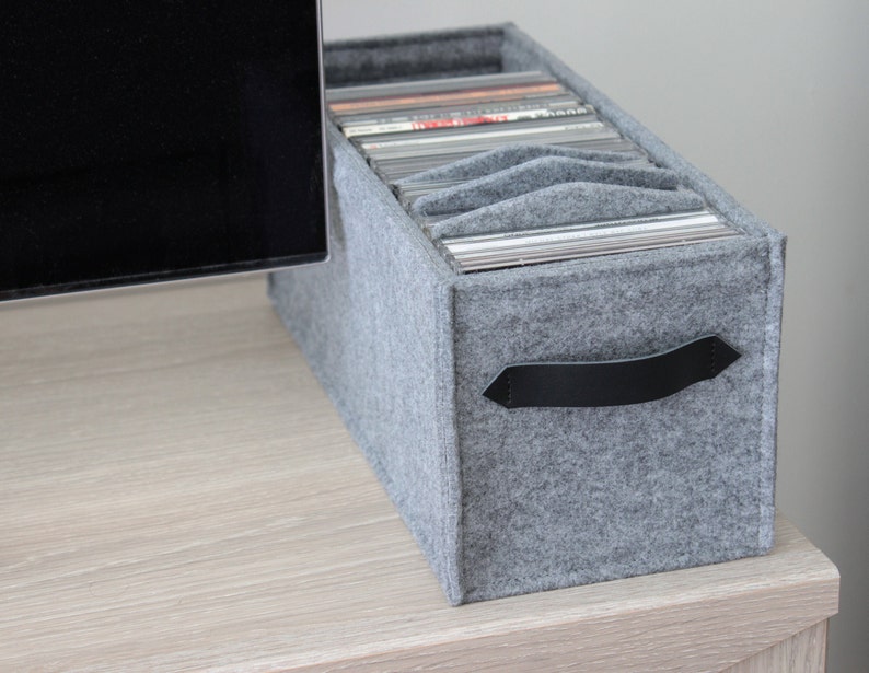 CD Korb CD Aufbewahrung CD Box Filzkorb für CDs mit zwei | Etsy