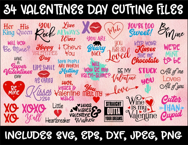 Download ON SALE Valentines Day Svg Bundle Valentines Day Cutting ...