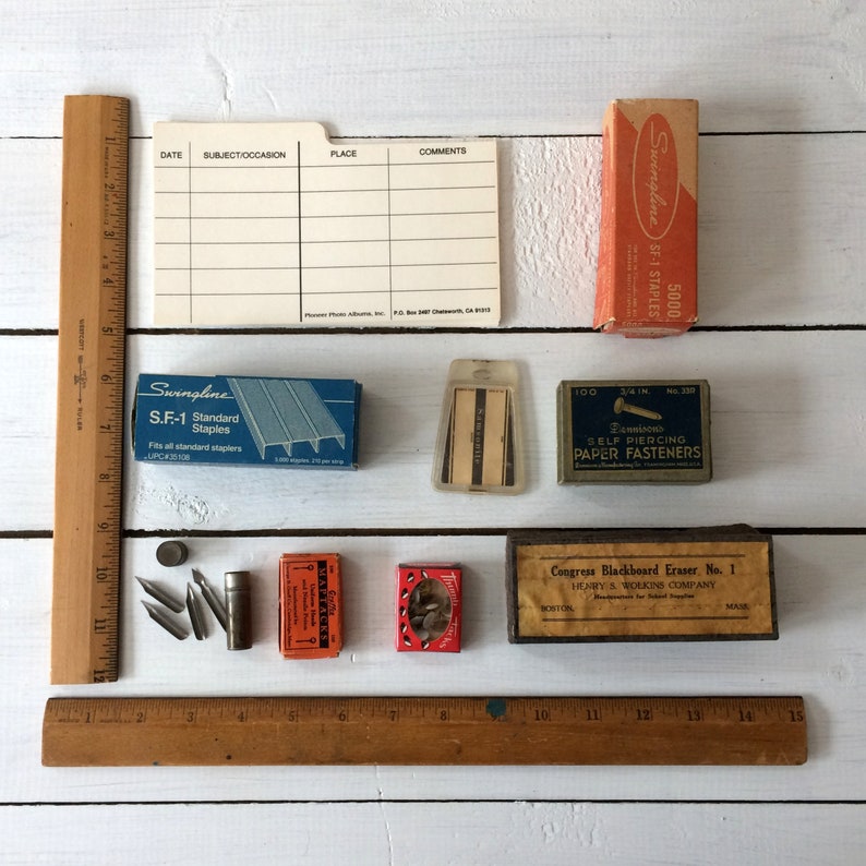 Office Supplies Collection Mid Century Office Decor Etsy
