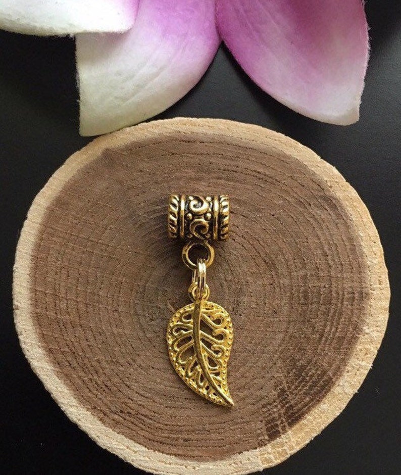 Gold Leaf Dreadlock Cuff /Charm Hair Jewelry Dreads Braids Etsy