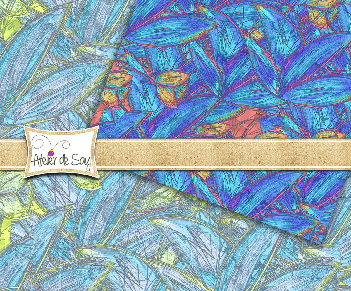 Digital paper pack scrapbook paper cards ATC Digital Texture Etsy