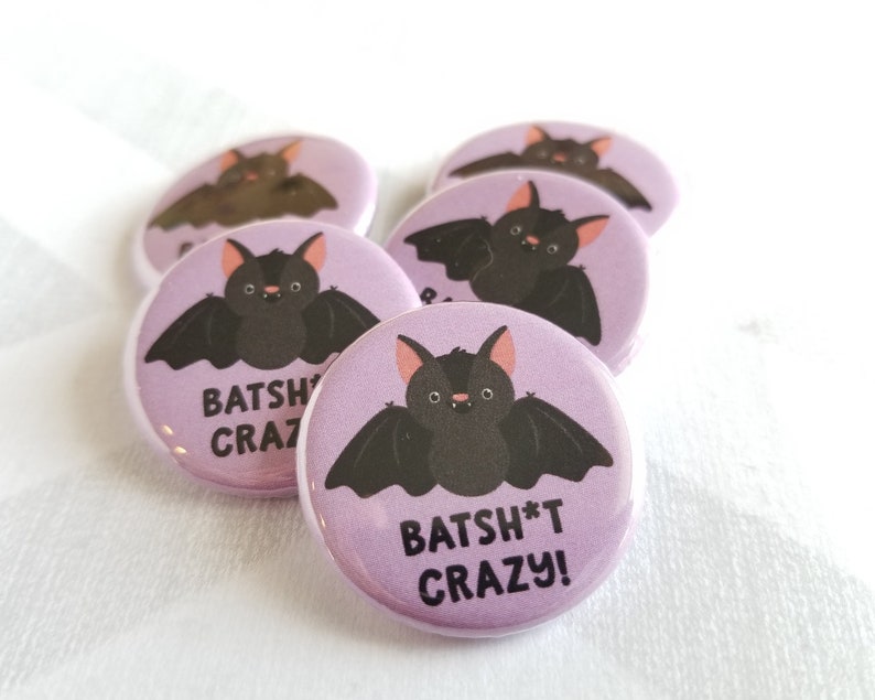 Bat Button Pun Gift Bat Pin Bat Pun Gift for Her Bat Magnet Backpack Flair Cute Backpack Accessory