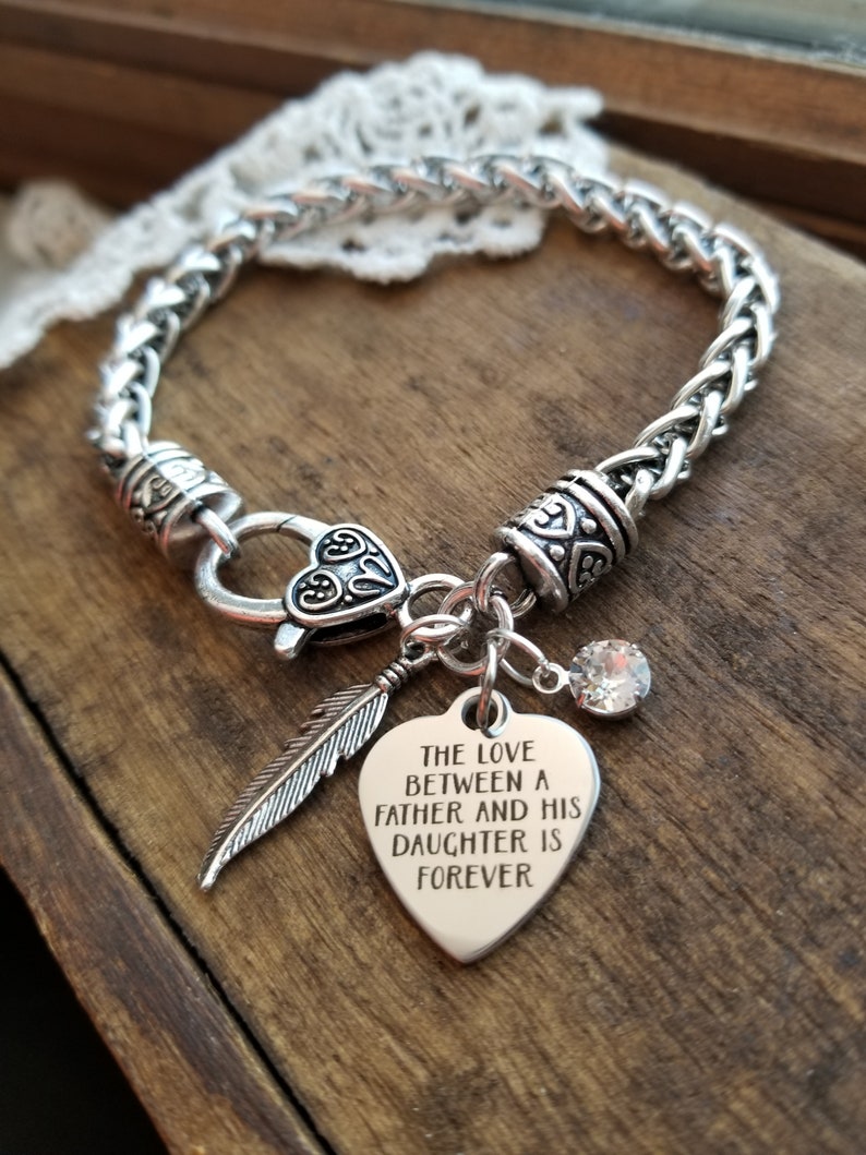Father daughter bracelet gift for daughter the love between Etsy