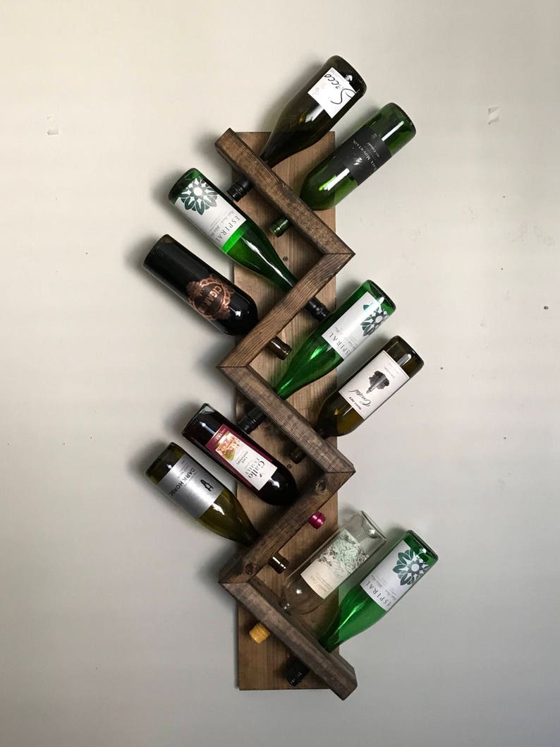 Diy zig zag wine rack