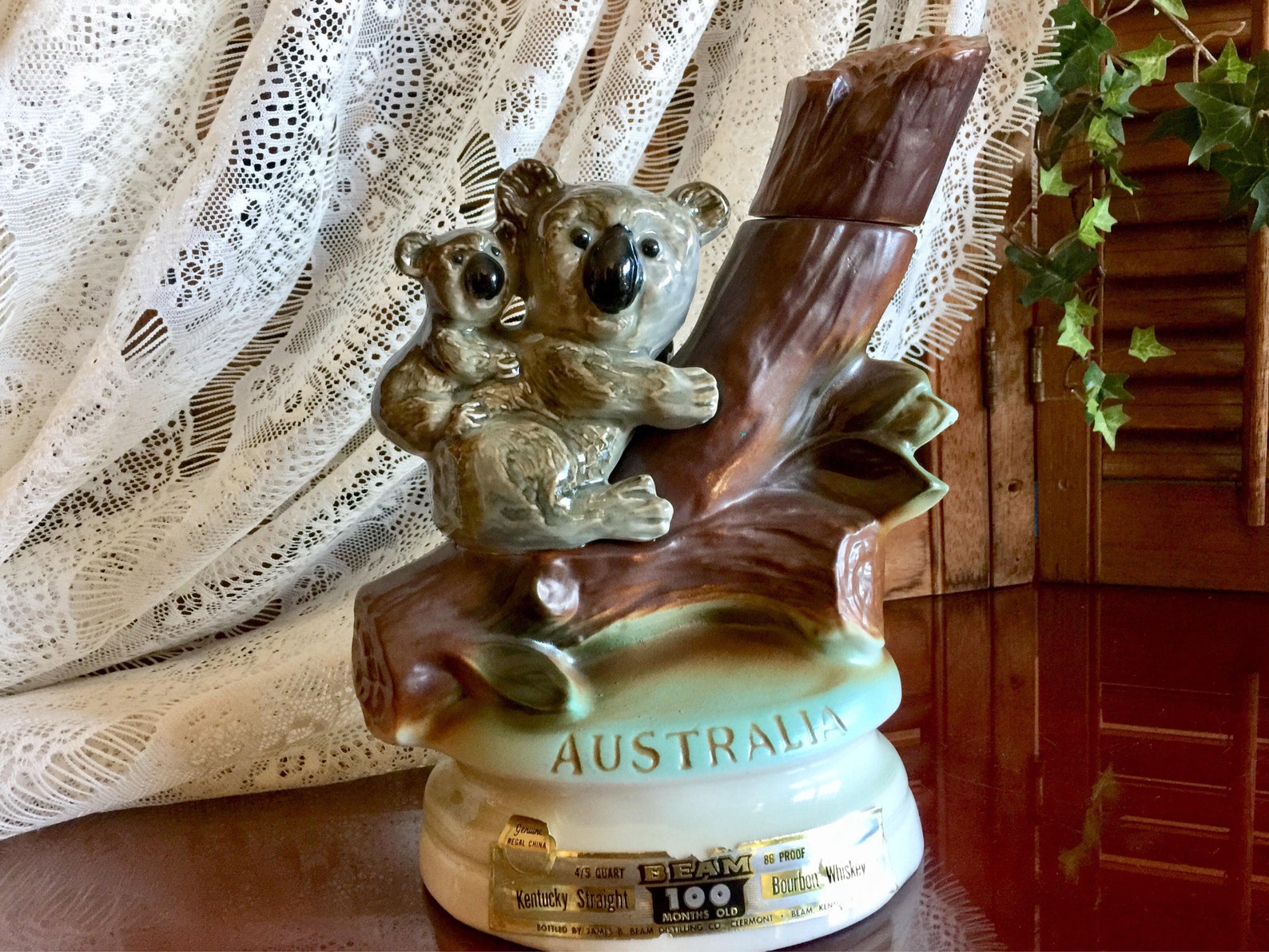 Old Whiskey Liquor Bottle 1973 Jim Beam Australia Koala Bear Etsy