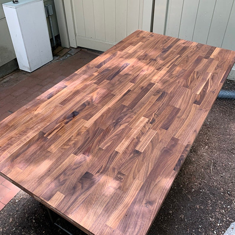 Walnut Butcher Block Desktop 25 x 48 to 72 inch long Etsy