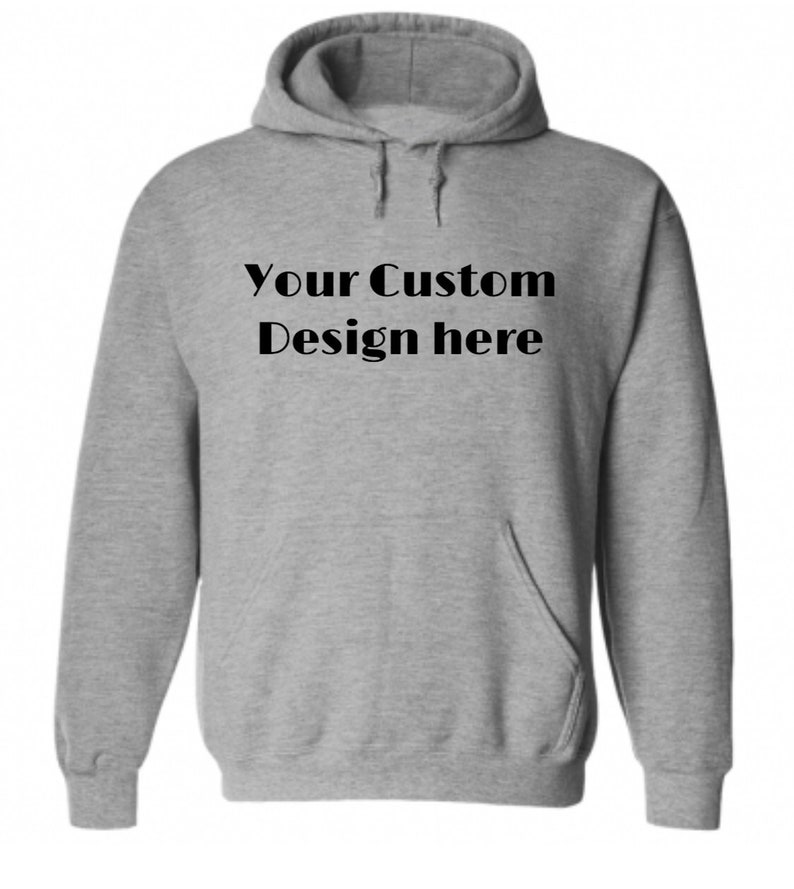 Custom hoodie custom sweatshirt Gildan fleece design your | Etsy