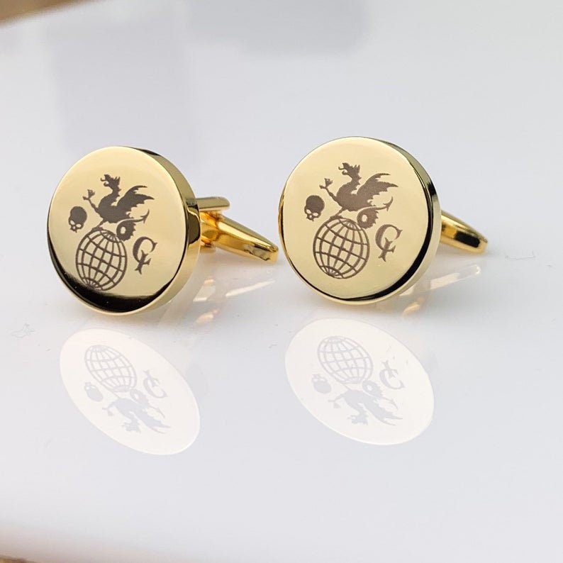 Company Logo Gift Logo Cuff Links Custom Cufflinks for Him Custom Engraved Logo Personalized CuffLinks Wedding Gift for Husband