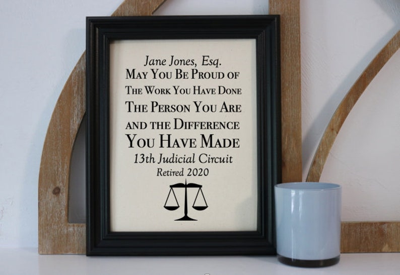 Lawyer Retirement Customized Print Attorney Custom Etsy