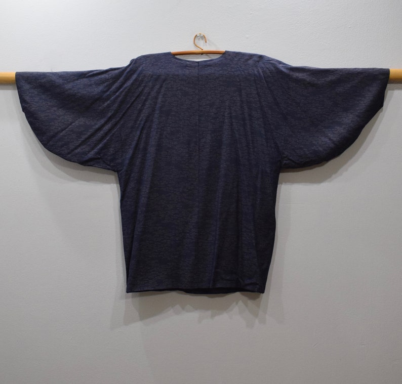 Kimono Japanese Navy Blue Button Kimono