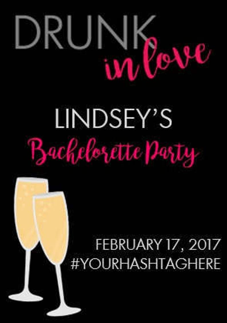 Bachelorette Party Drunk in Love Champagne/Wine Etsy