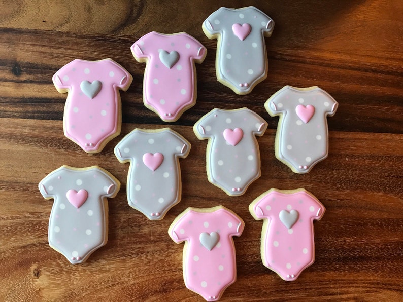 Baby Onesie Sugar Cookies 12 | Etsy